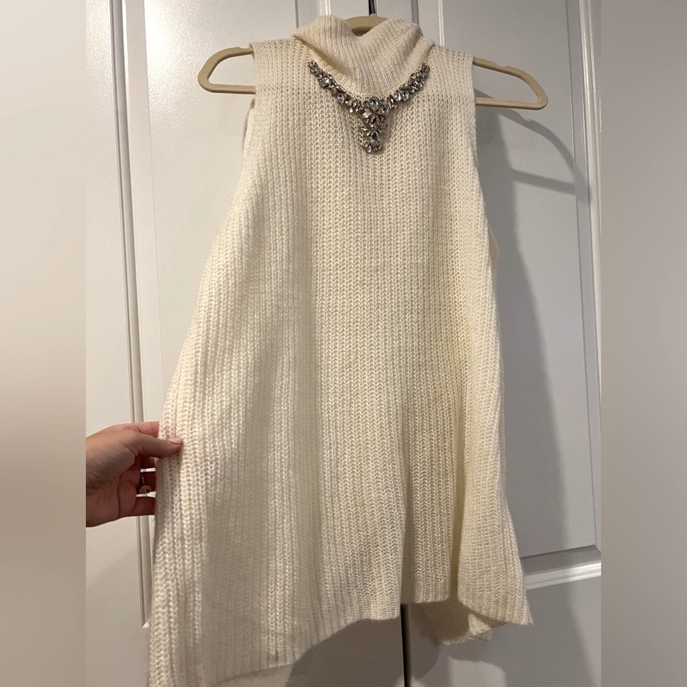 French connection embellished sweater top - Picture 3 of 7
